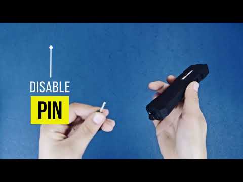 disable pin video for Streetwise™ Serpent LED Glass Breaker Stun Gun 83M