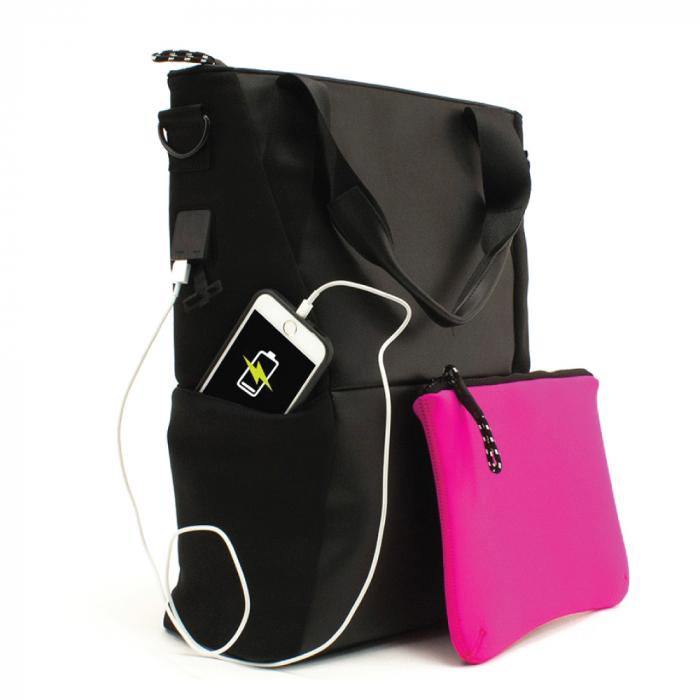 Streetwise™ Women's Tote Bag with Rechargeable Power Bank
