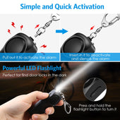 Secondary image - WeaponTek™ Slim LED Personal Keychain Panic Alarm 130dB